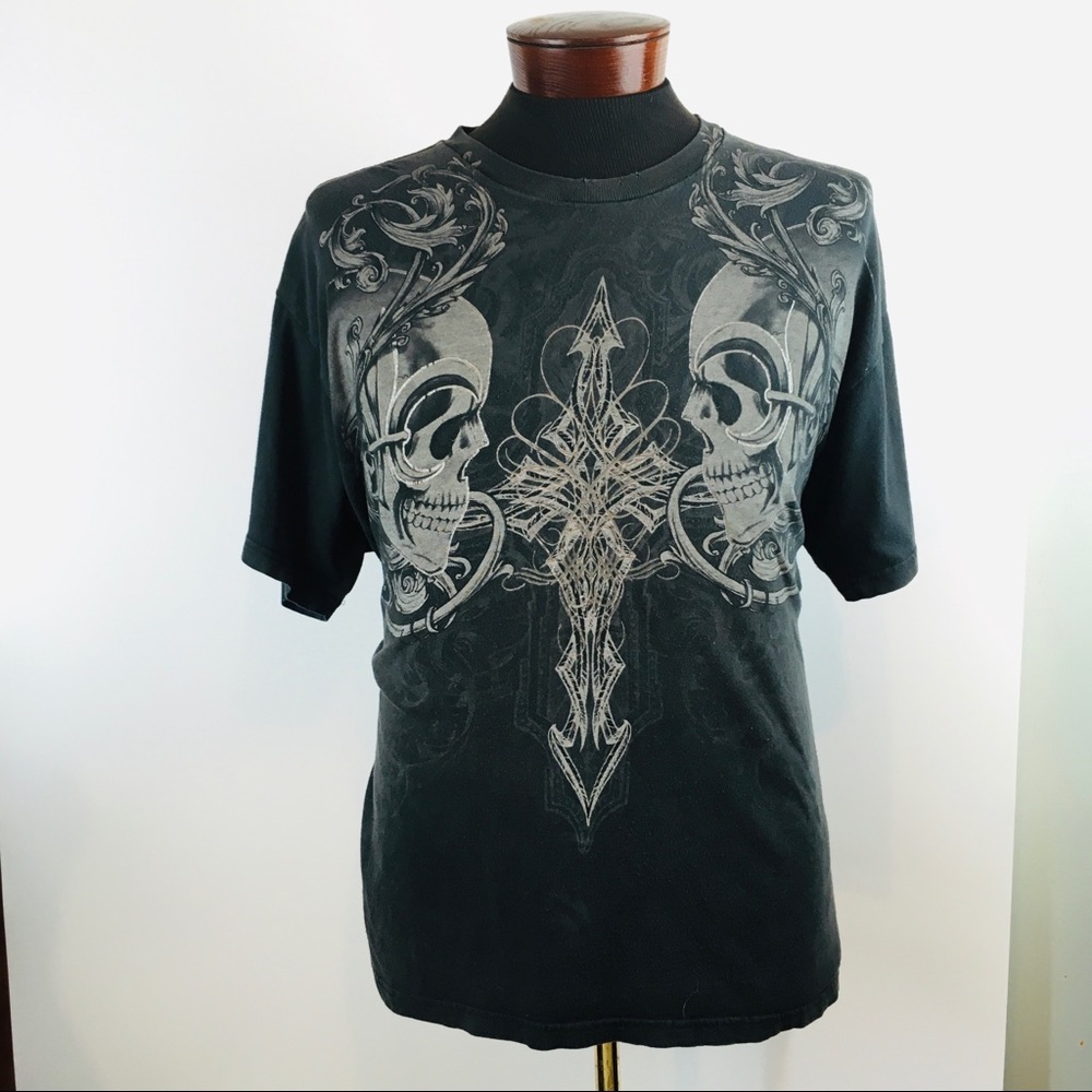 MMA Elite Vintage Tee Mens XL Gray T434 T-shirt